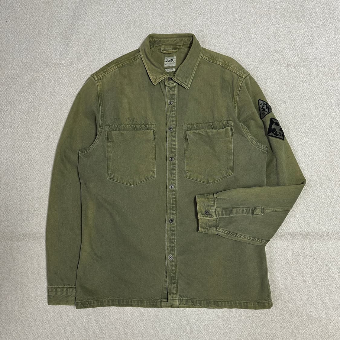 자라 밀리터리 데님 셔츠 상품이미지1