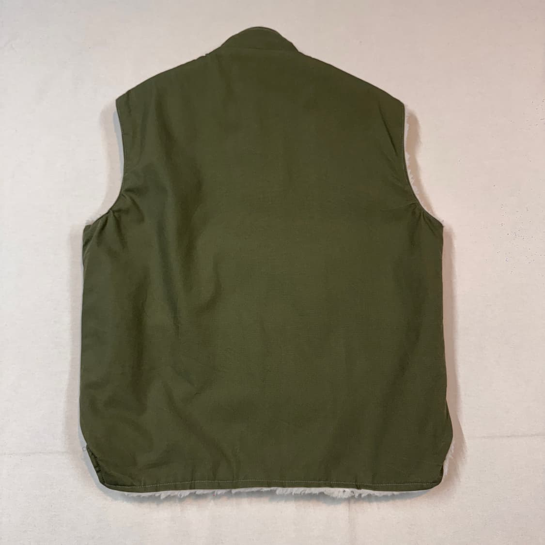 L) BIG BILL 워크웨어 셰르파 안감 조끼 베스트 카키 상품이미지5