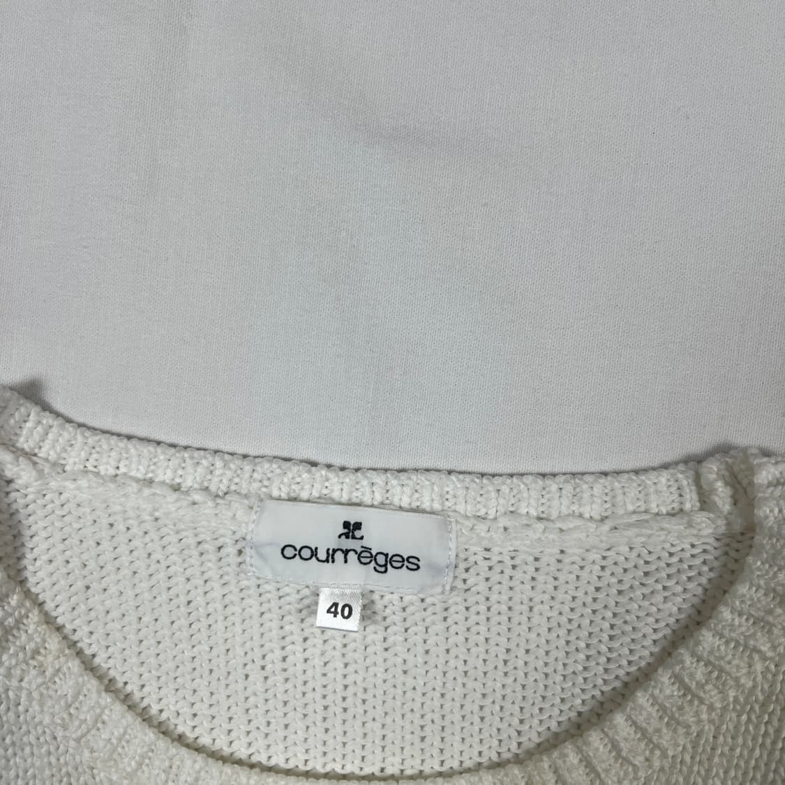 90‘s 꾸레쥬 꾸레주 courreges 로고 레인보우 반팔 니트 티셔츠 상품이미지5