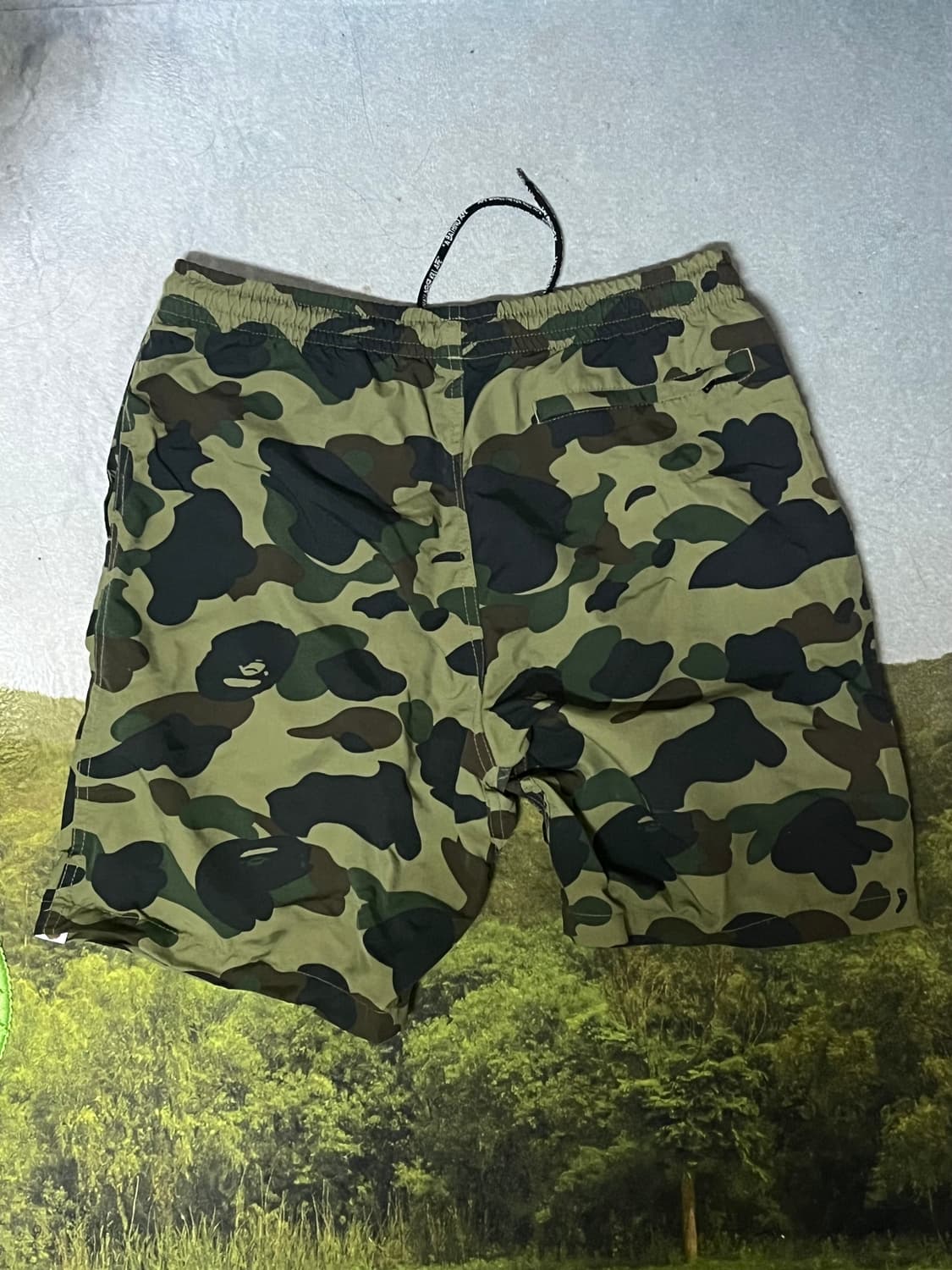 베이프 녹계 카모 팬츠 반바지 상품이미지2