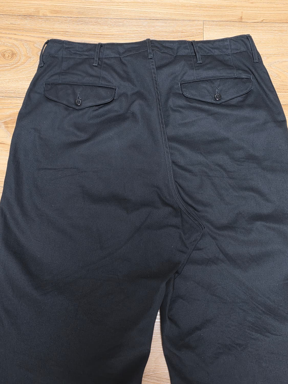 1회착 택포20만4size)피그벨 오피서 와이드치노 블랙 상품이미지5