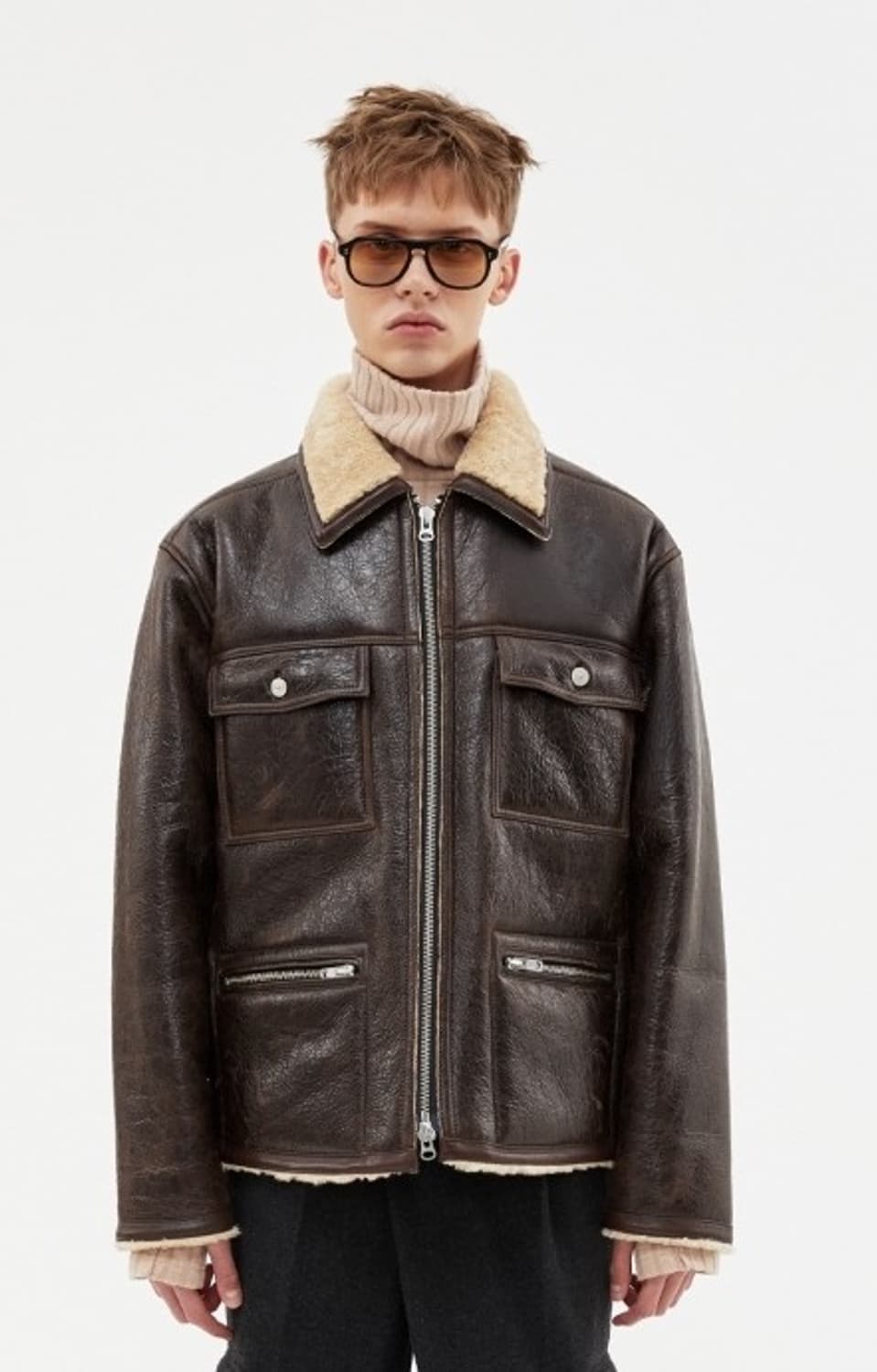 앤더슨벨 리얼 시어링 트러커 자켓 상품이미지1