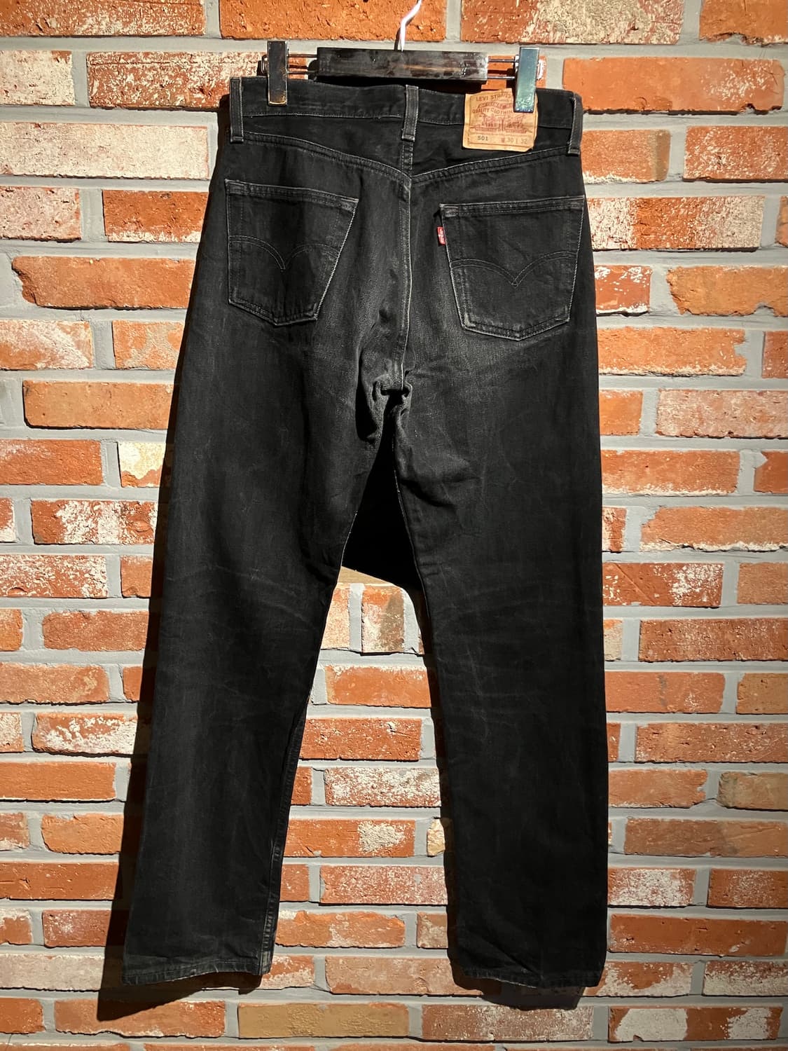 90s USA 빈티지 리바이스 501 블랙 데님 팬츠 상품이미지5