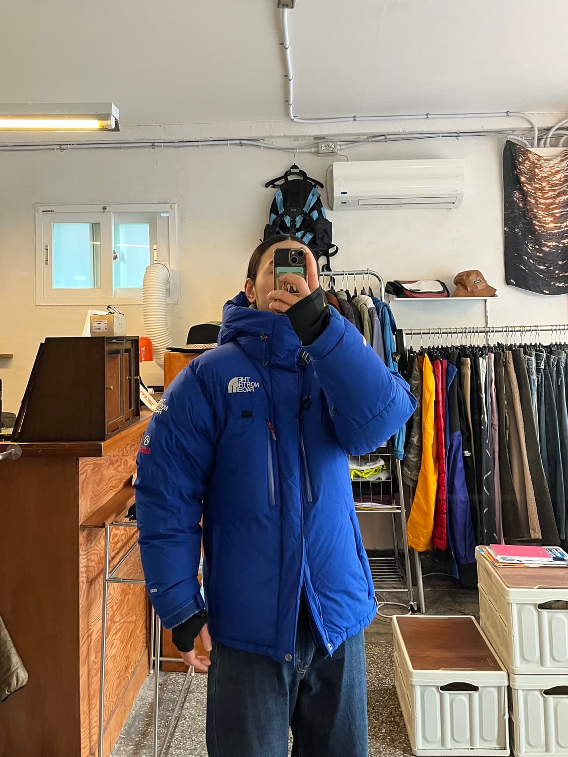 노스페이스 히말라야1패딩 블루 상품이미지1