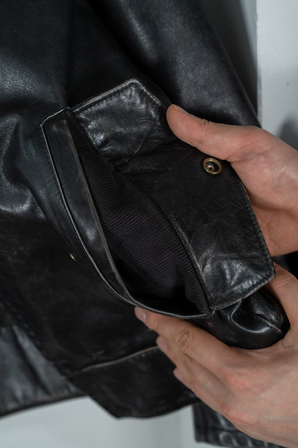 올드갭 싱글 레더 자켓 L 상품이미지3