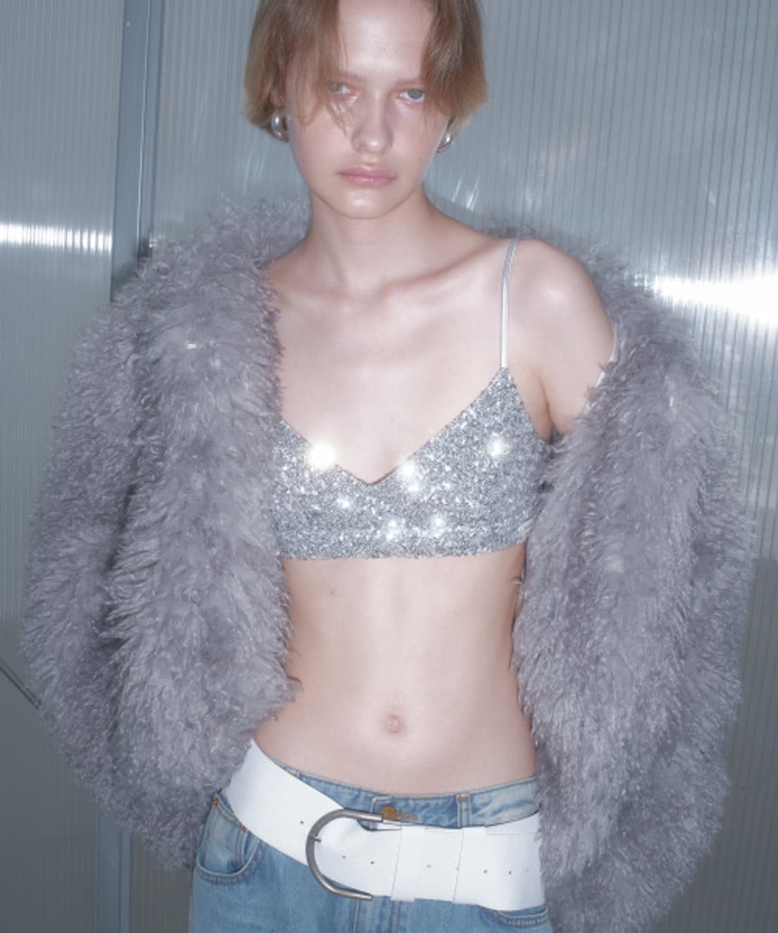 오버듀플레어 스팽글 뷔스티에 탑 (새상품) 상품이미지1