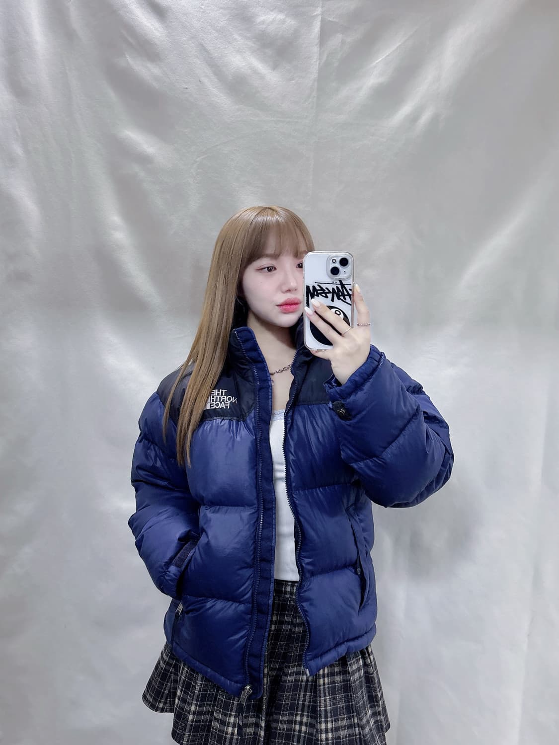 노스페이스 700 네이비 눕시 다운 패딩  상품이미지2