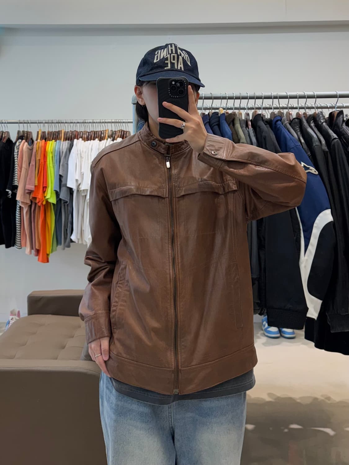 노티카 카프스킨 레더 자켓 상품이미지6