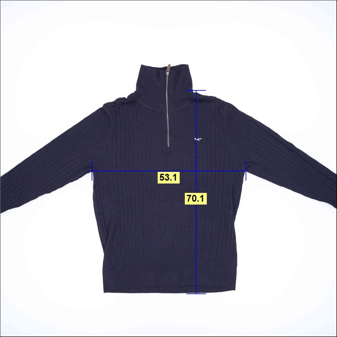 100 울시 반집업 니트 스웨터 0403H1 상품이미지5