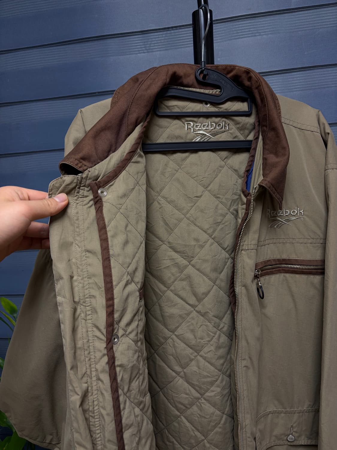 리복 베이지 코듀로이 칼라 누빔 워크 자켓 상품이미지2