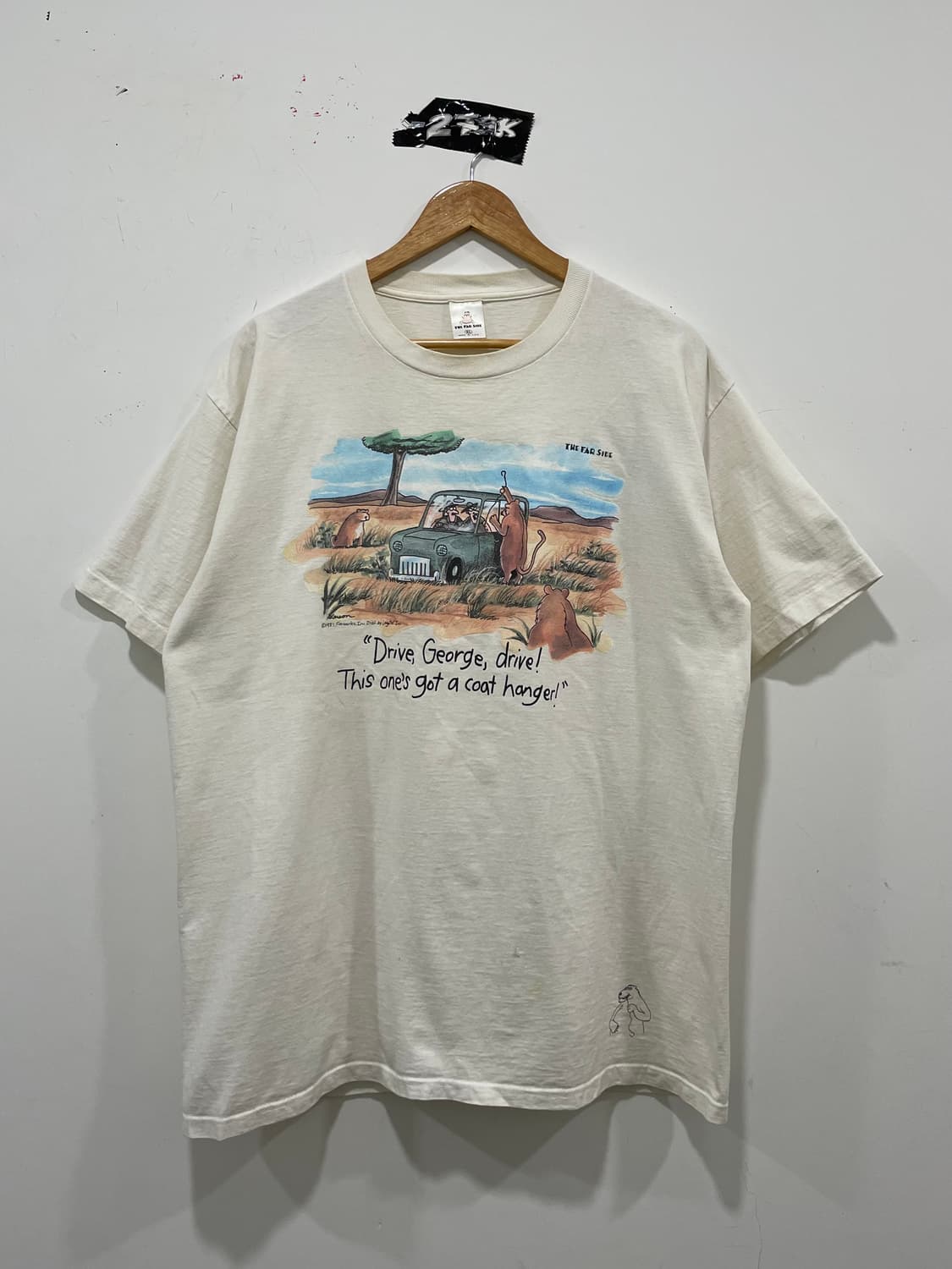 80~90s USA The Far Side 아트워크 싱글 스티치 반팔 상품이미지2