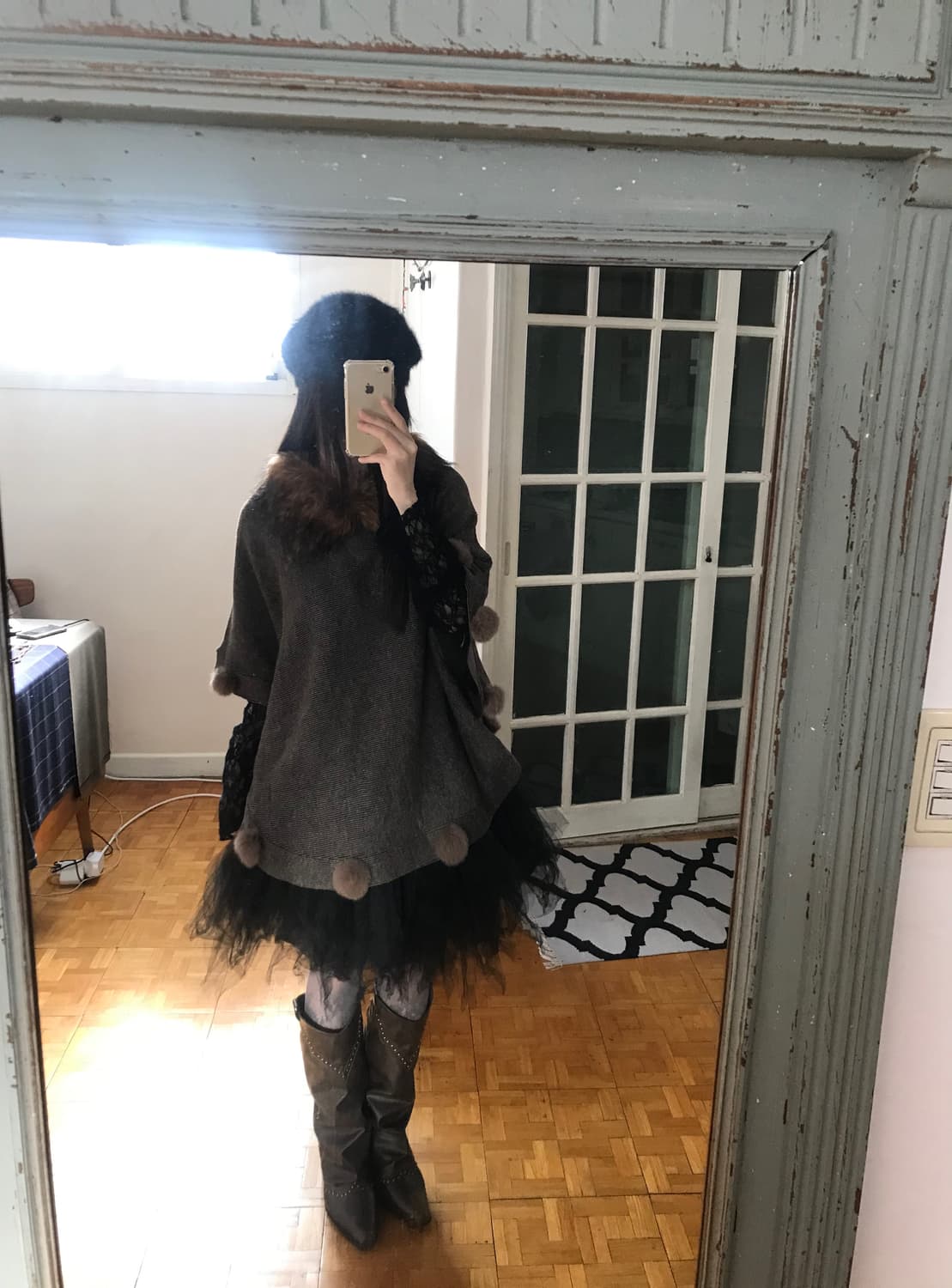 vintage fur cape 상품이미지6