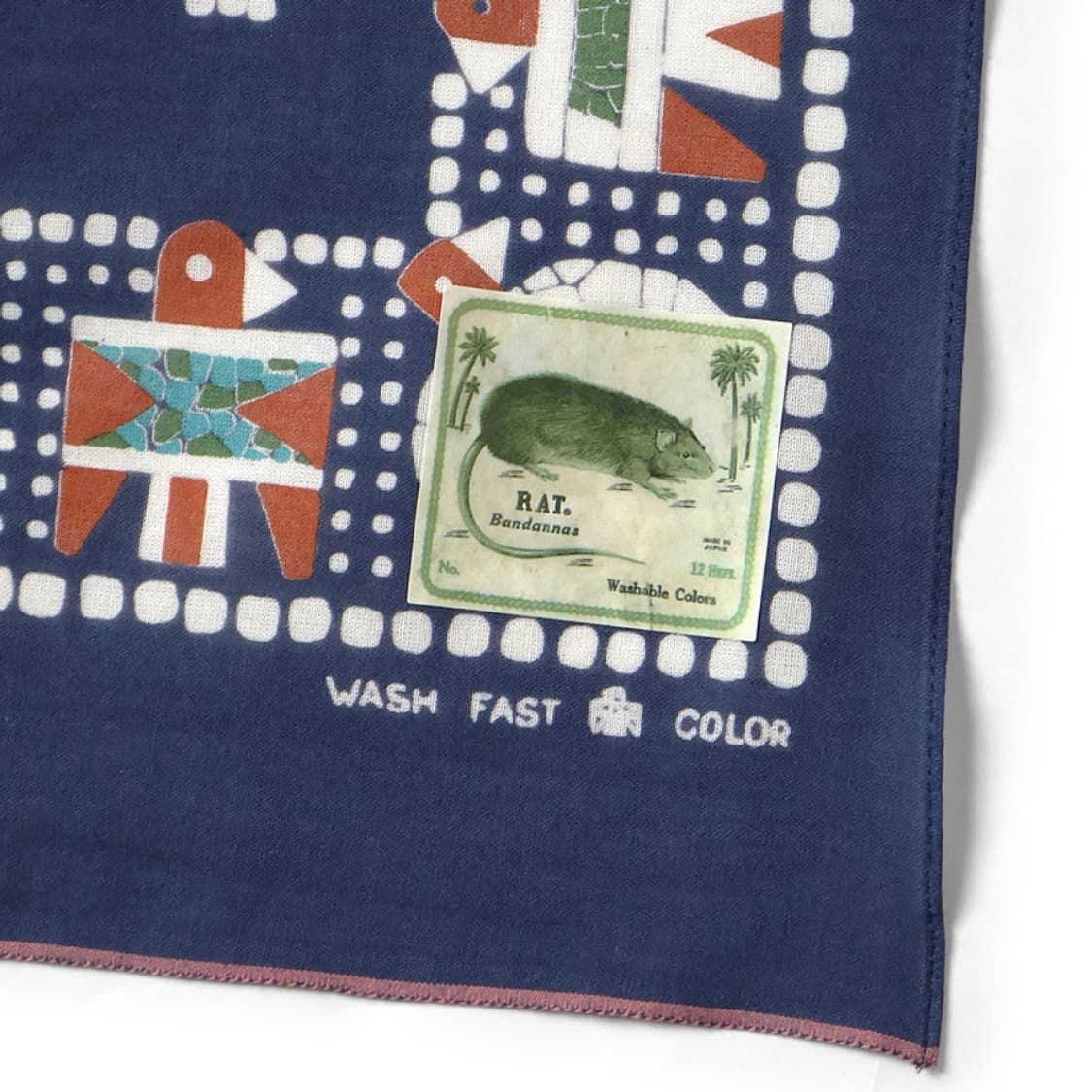 새상품) 캐피탈 Kapital 패스트컬러 셀비지 반다나 / 블랙 상품이미지3