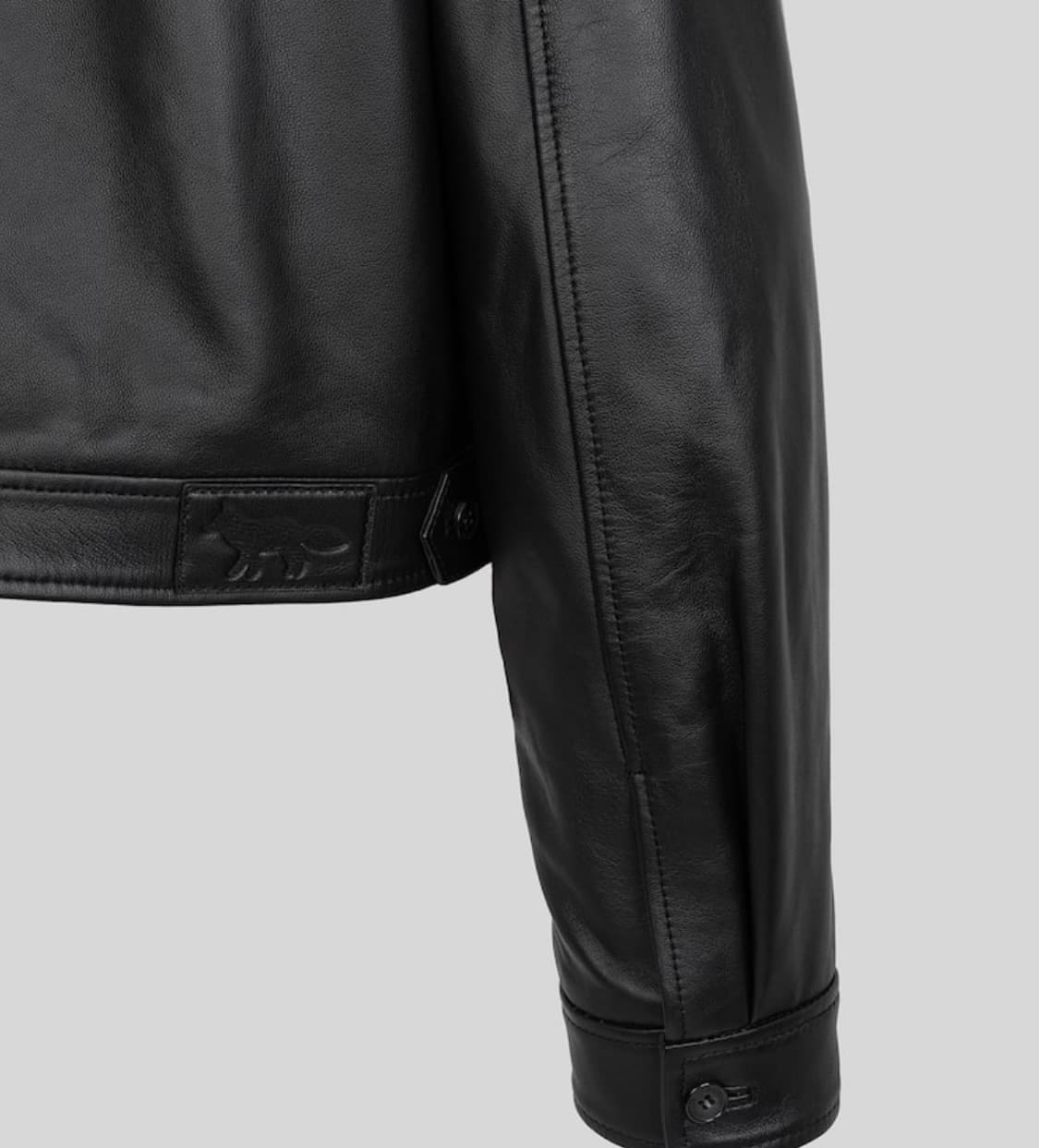 메종키츠네 크롭 래더자켓 S 상품이미지3