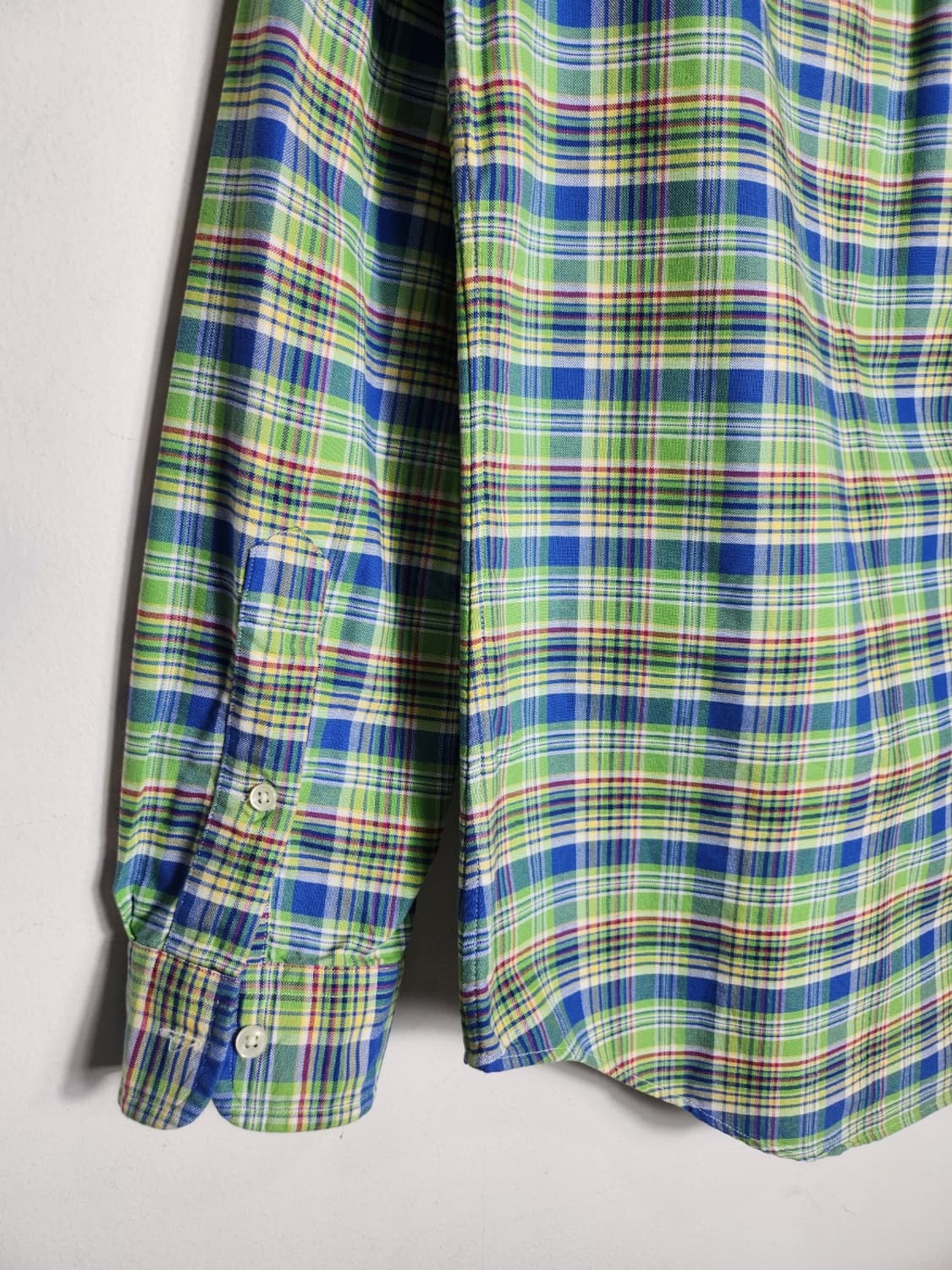 M 폴로 랄프로렌 그린블루 체크 셔츠 상품이미지5