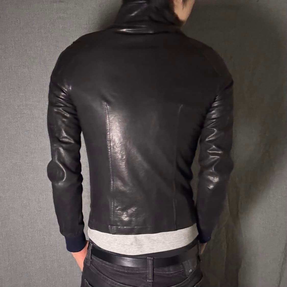 vintage black leather jacket 상품이미지6