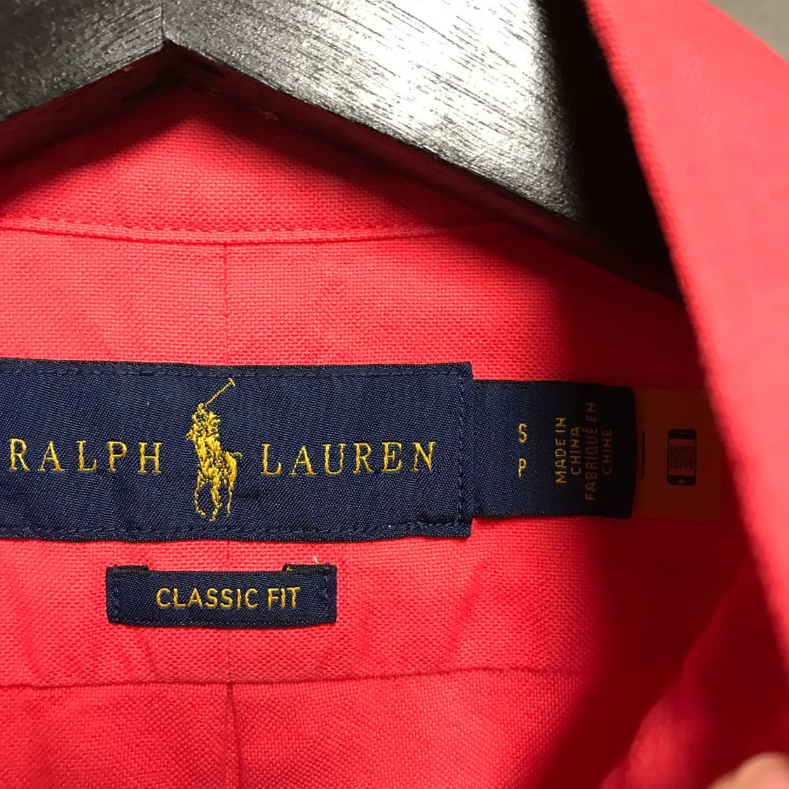 폴로 랄프로렌 QR 코랄 셔츠 S 상품이미지5