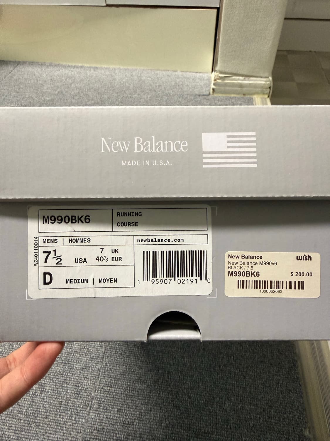 뉴발란스 990v6 블랙그레이255 상품이미지7