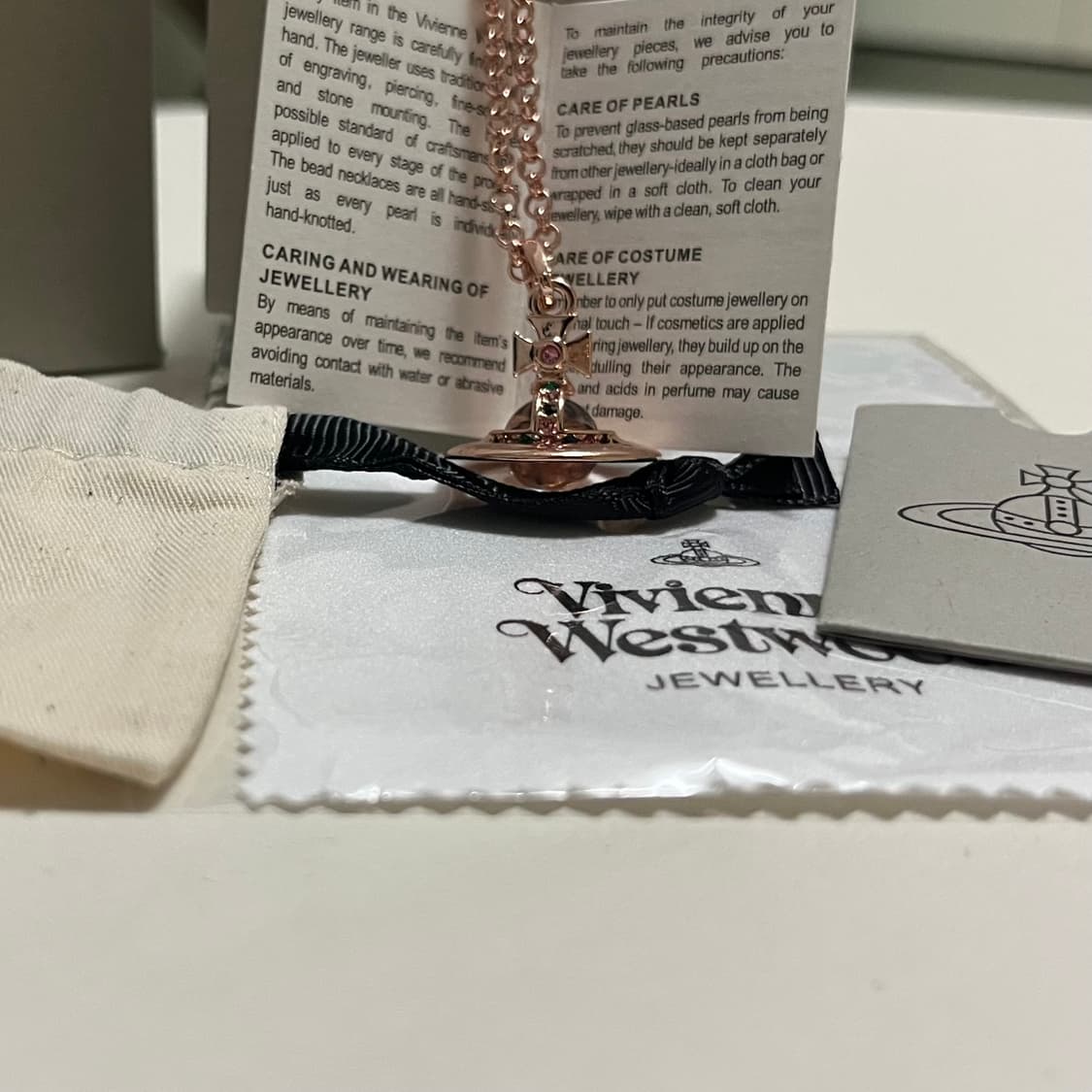 비비안웨스트우드 뉴 타이니 orb 목걸이 로즈골드 풀박스 상품이미지2