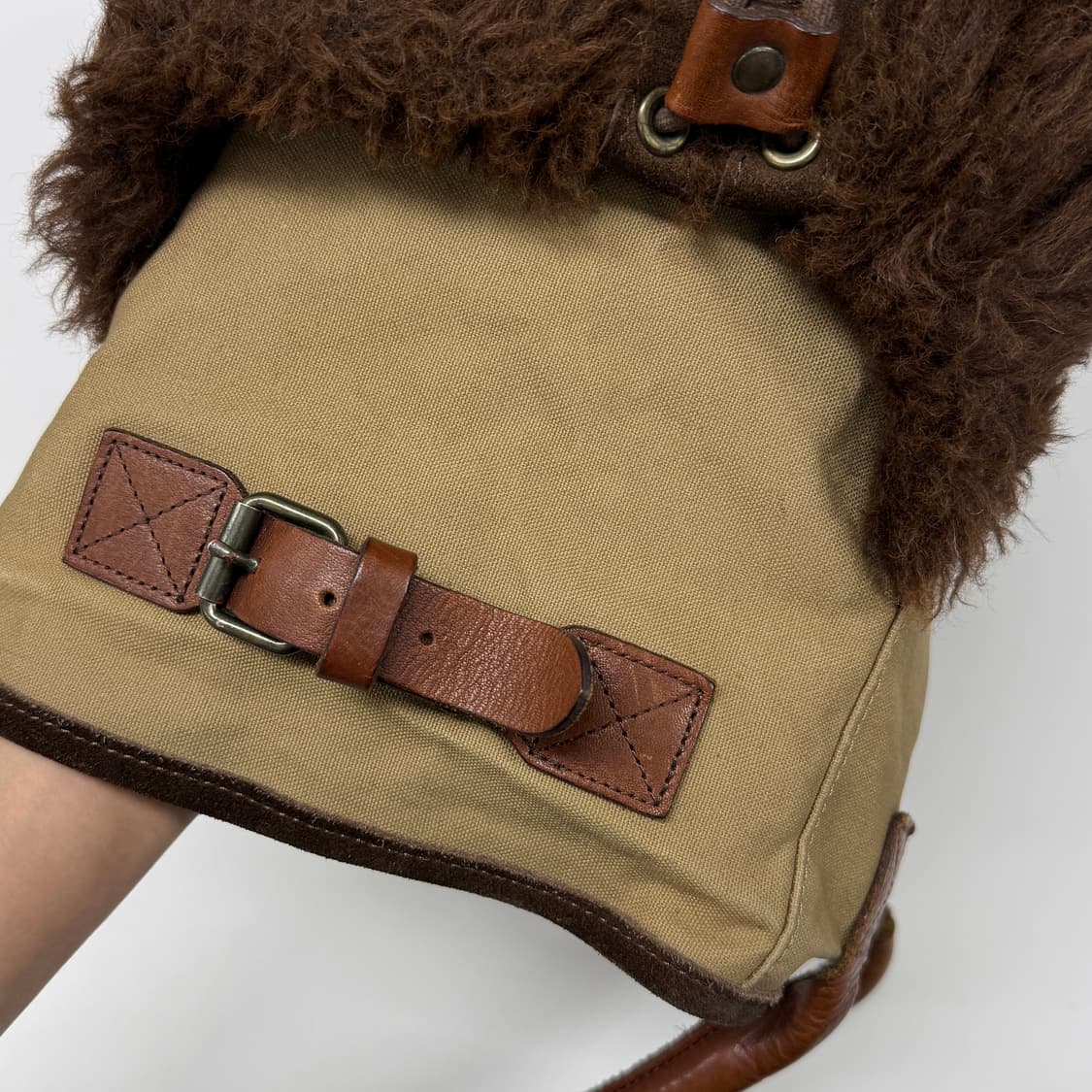 Zucca canvas fur trimmed bag 상품이미지5