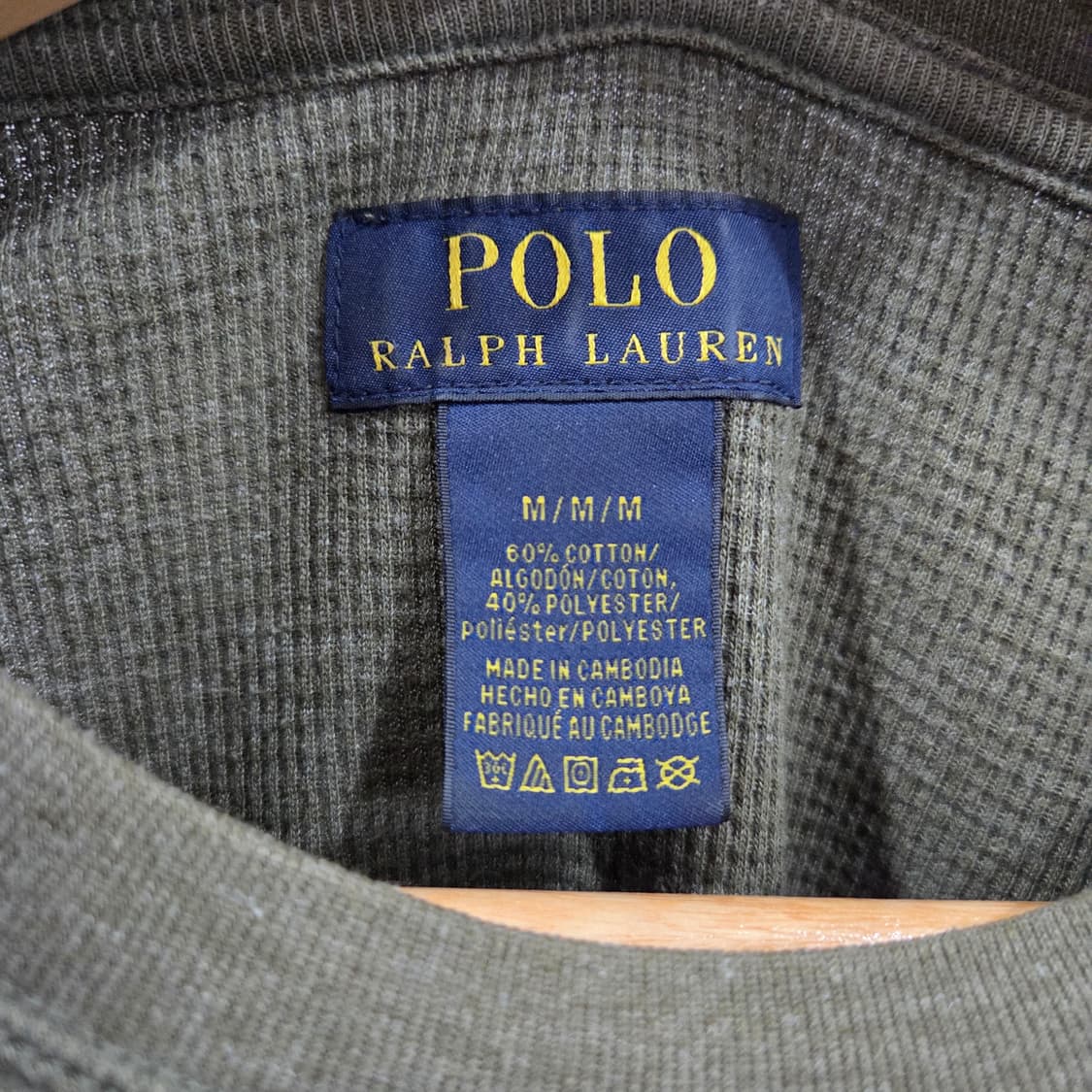 폴로랄프로렌 와플 롱슬리브 M 상품이미지3