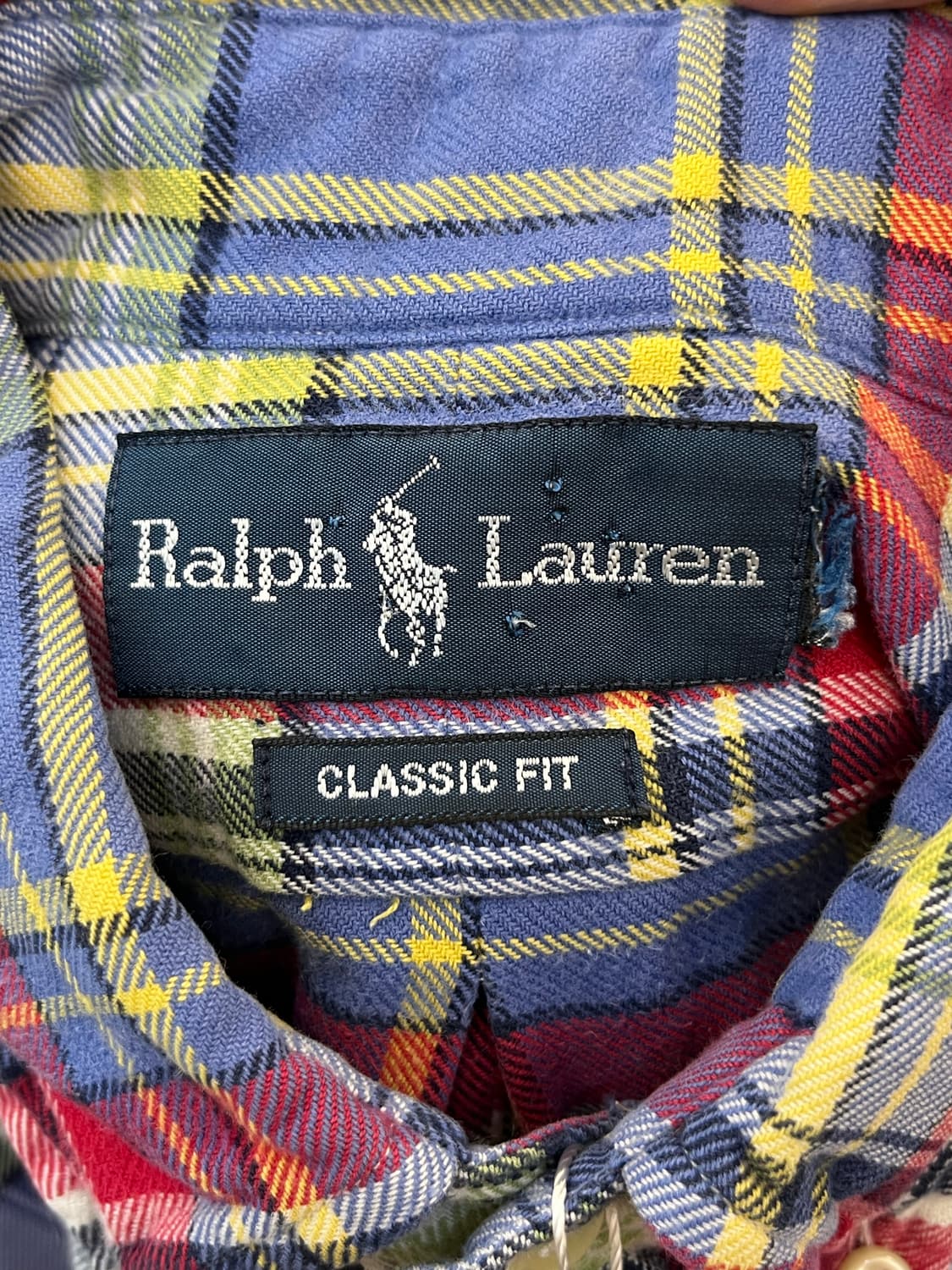 90s 폴로 랄프 로렌 클래식핏 체크 반팔 셔츠 멀티 상품이미지7