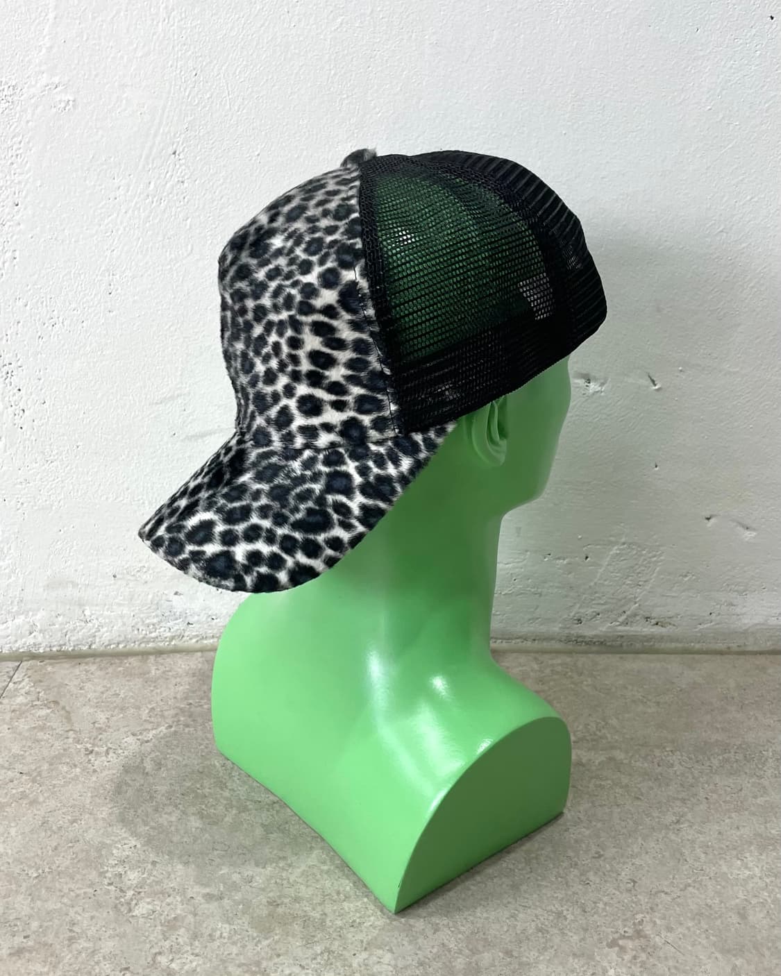 Leopard Fur Navy Cap Hat  상품이미지5