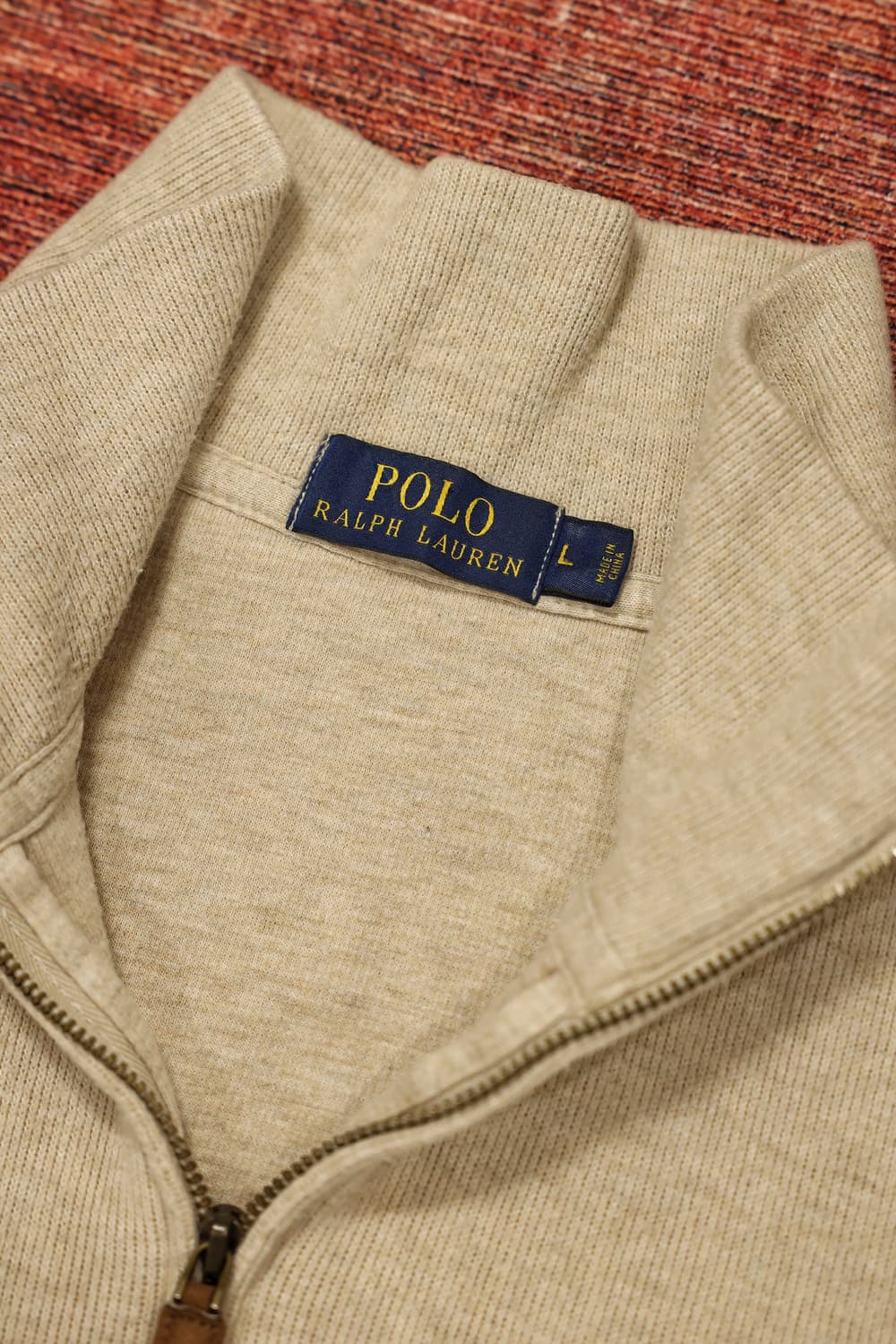 폴로 하프집업 니트 베이지 판매 상품이미지5