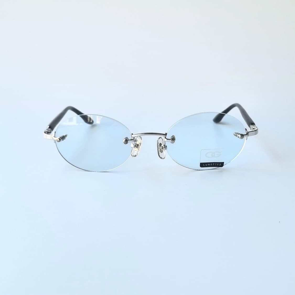 데드스탁 OGIS 무테 오벌형 실버프레임 안경테 상품이미지2