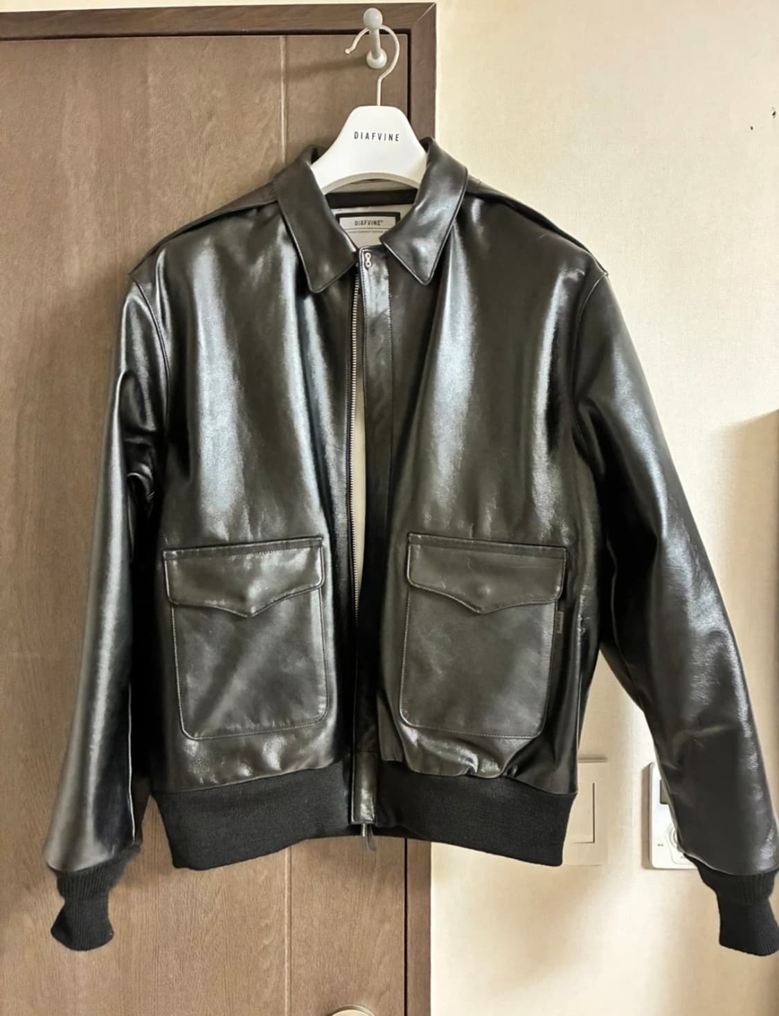 디아프바인 A-2 올블랙 카프스킨 상품이미지4