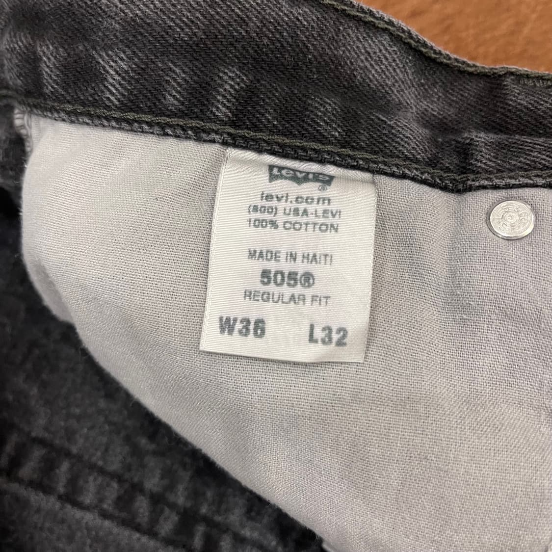 00's Levi's 505 블랙 w36l32 상품이미지5