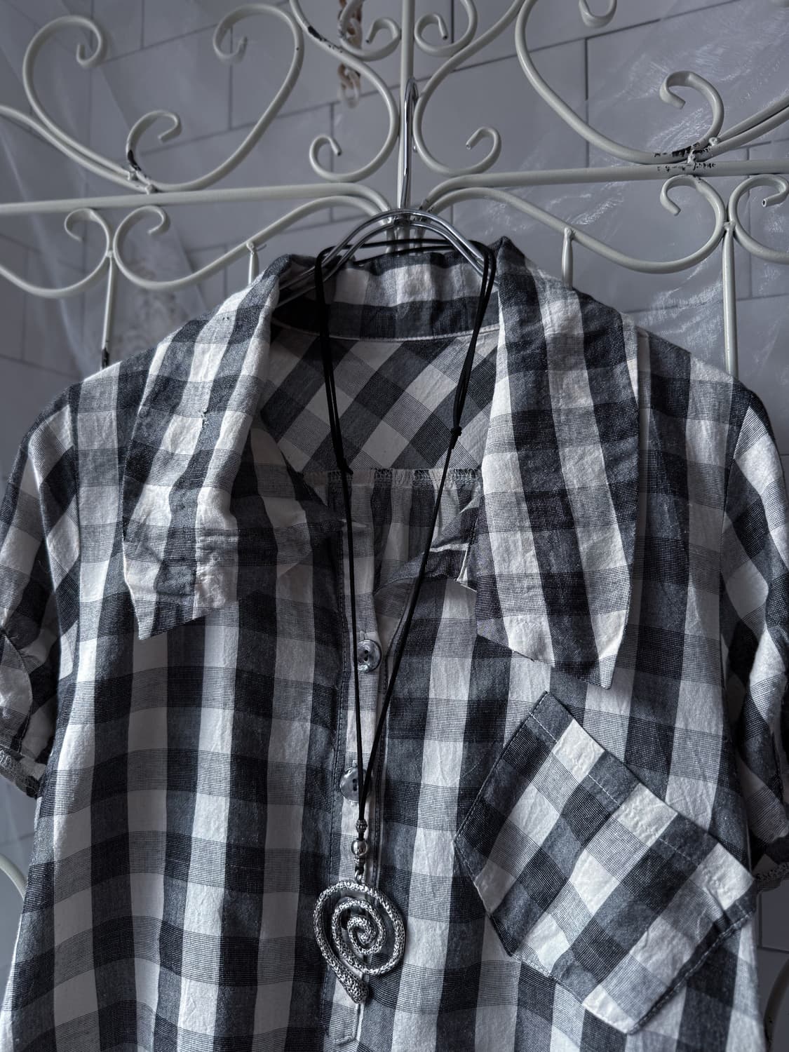 Big Collar Check Pumpkin Shirt 0361 상품이미지2