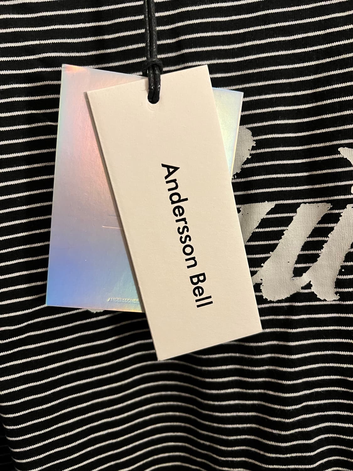 앤더슨벨 Kurt 스트라이프 티셔츠 블랙 M 상품이미지5