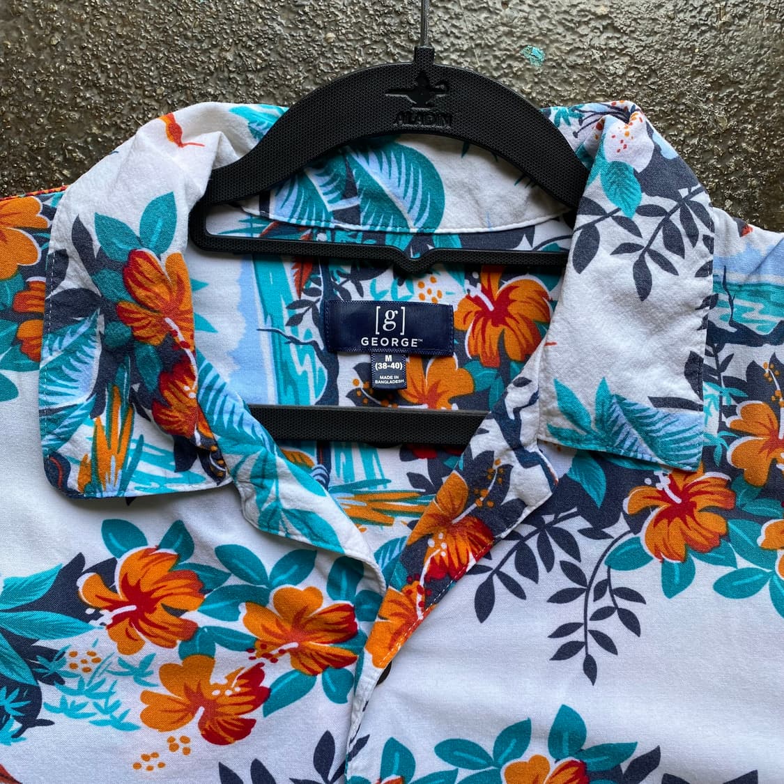 빈티지 하와이안 반팔 셔츠 화이트 상품이미지2