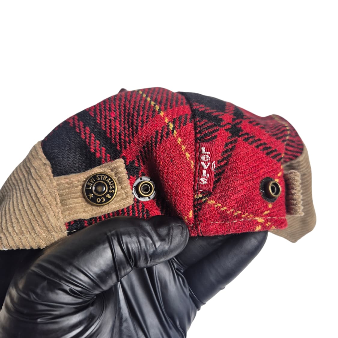 Levi's) 데드스탁 리바이스 체크 코듀로이 믹스 헌팅캡 상품이미지7