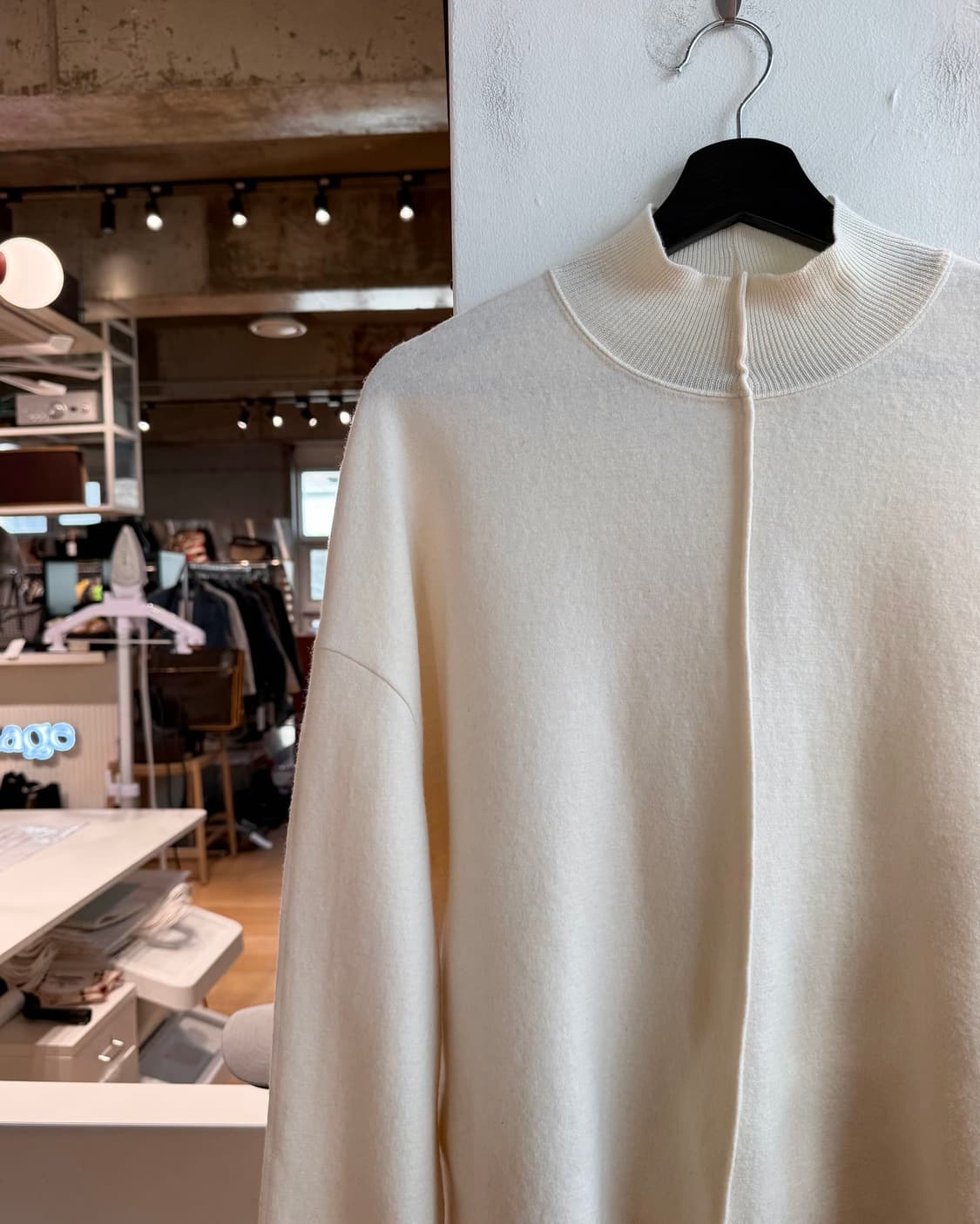 질샌더 아이보리 라나울 니트  상품이미지4