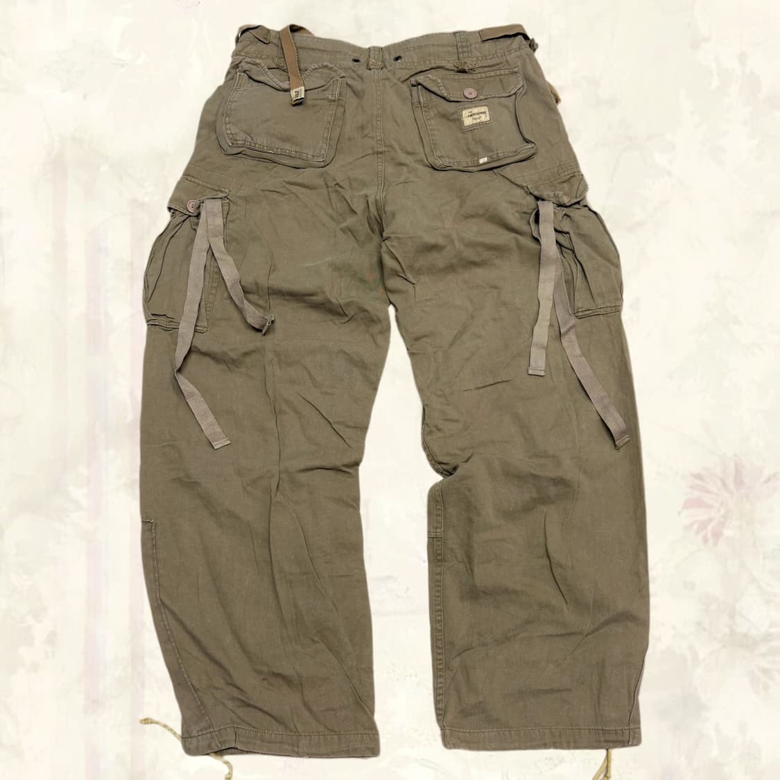 Abercrombie 아베크롬비 레이어드 핀턱 카키 베이지 카고팬츠 상품이미지2