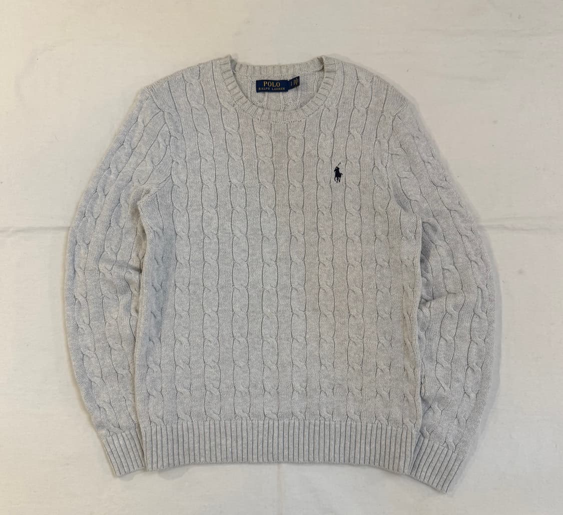 폴로 랄프로렌 꽈배기 케이블 니트 라이트 그레이 상품이미지1