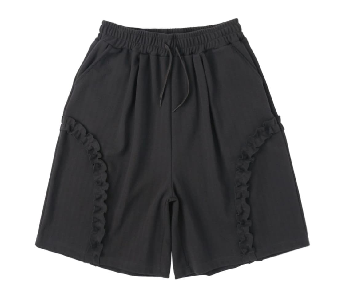 써넥트 반바지 버뮤다팬츠 챠콜 Herringbone Frill Short 상품이미지1