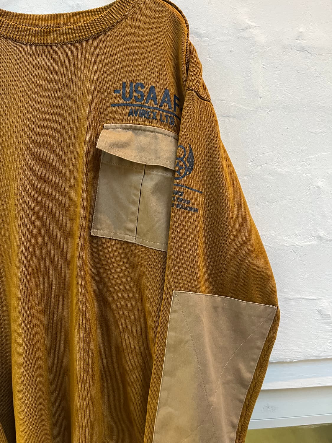 Avirex 포켓 브라운 니트 L 상품이미지2