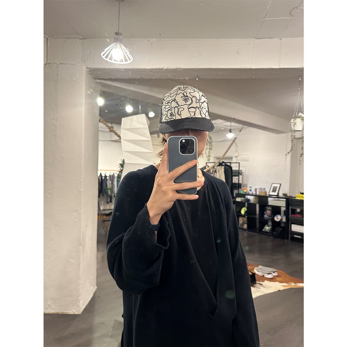 베이프 패턴 로고 볼캡 상품이미지3