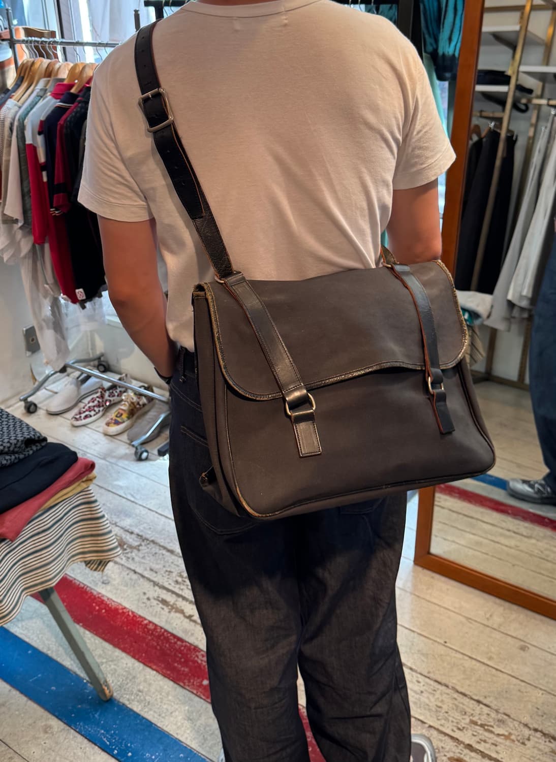 80'~90' 초반 꼼데가르송 옴므 메신저백 상품이미지2