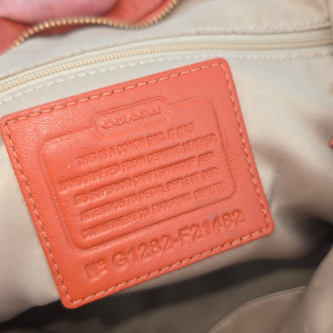 Vintage Coach Ashley Orange Leather Bag 상품이미지9