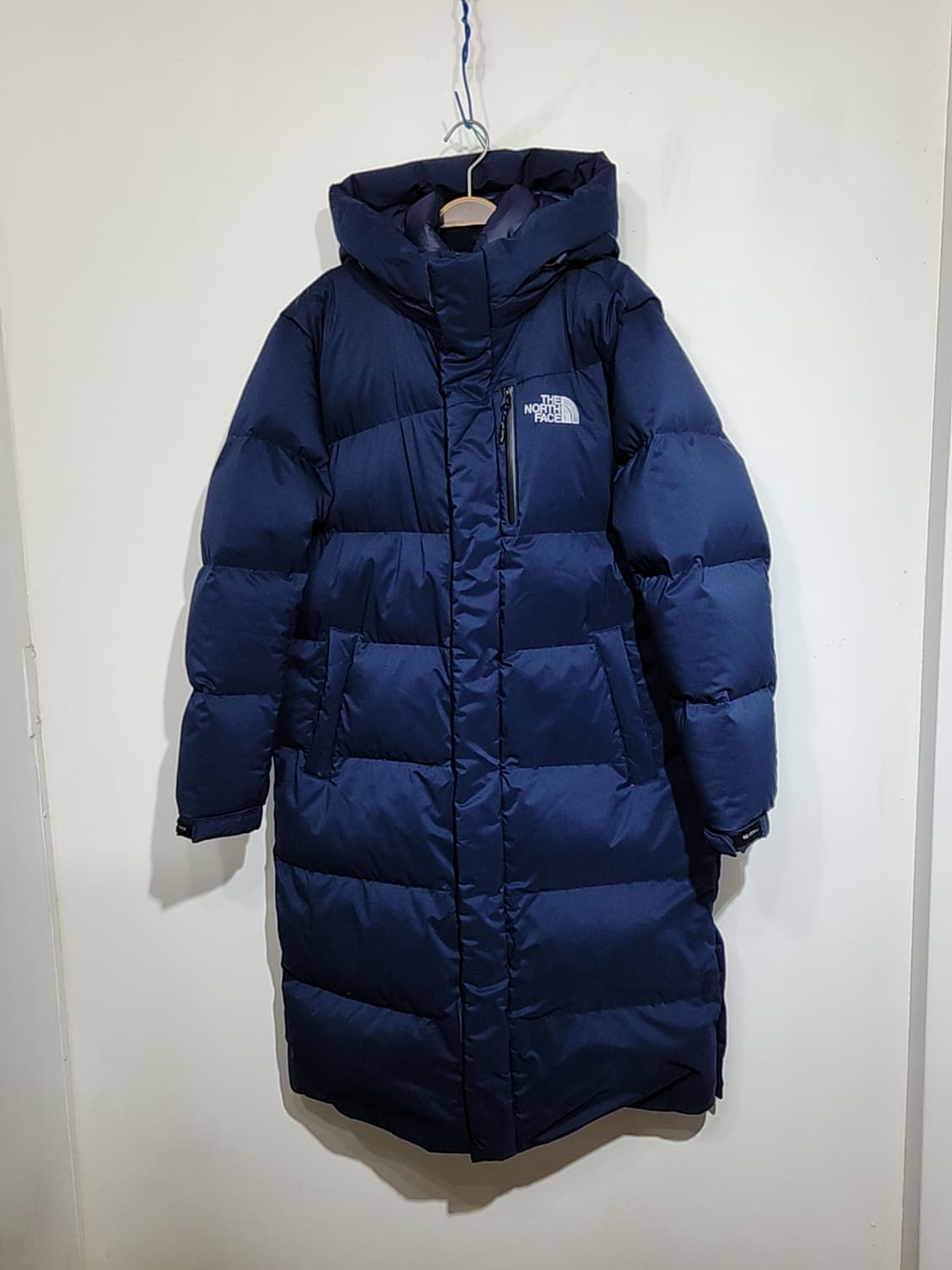 (XL) 노스페이스 오리털 롱패딩 점퍼 네이비 후드 다운코트  상품이미지1