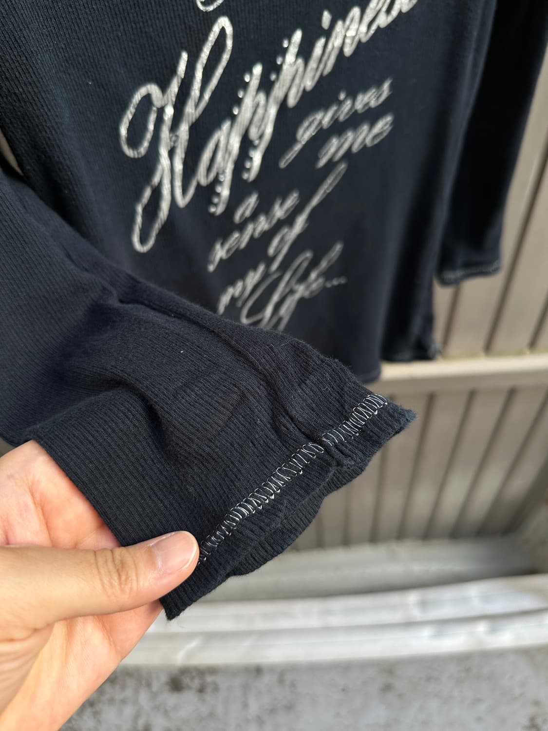 Vintage y2k lettering printing sleeve 상품이미지5