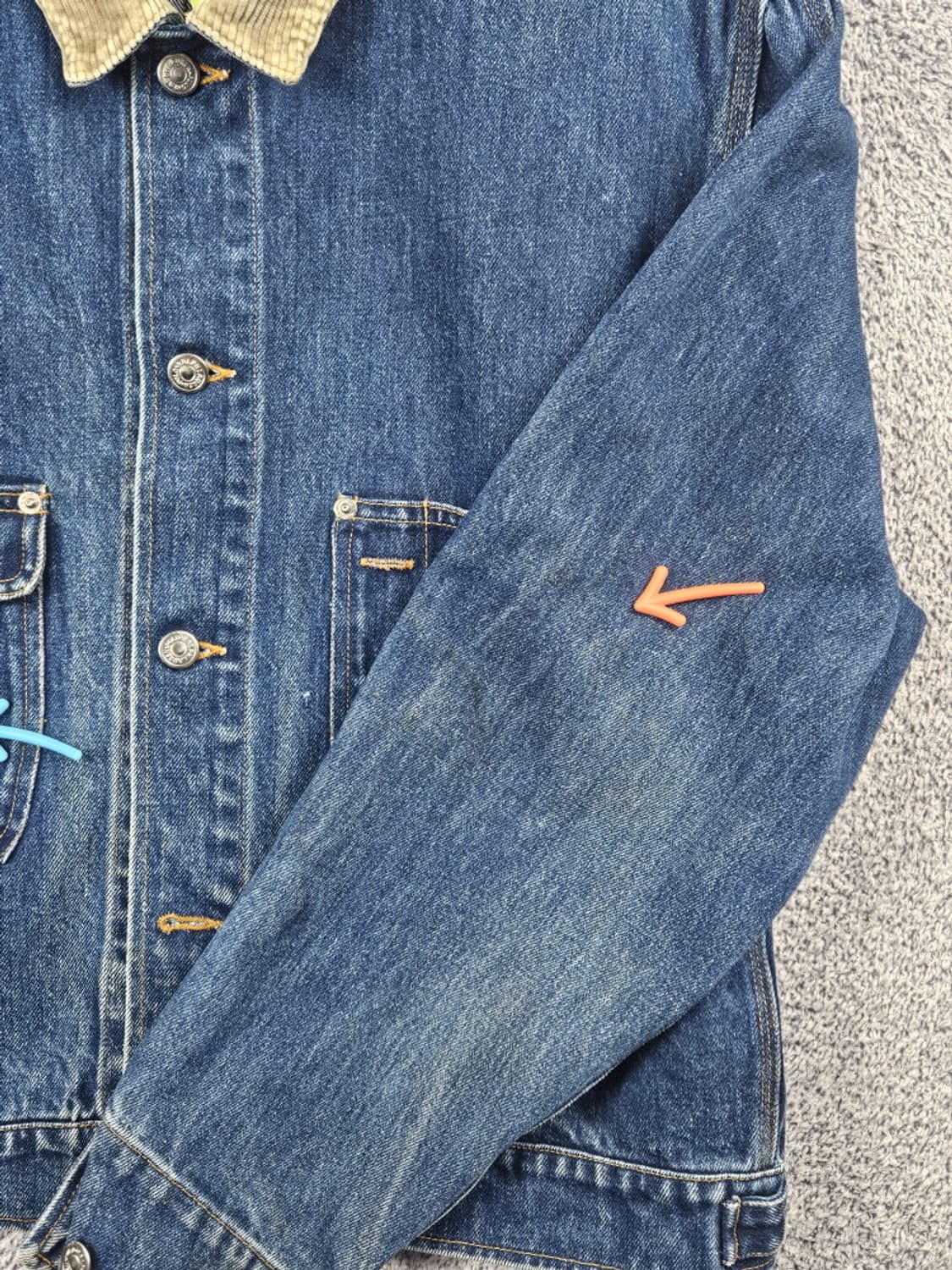 80's 폴로랄프로렌 데님 덩가리 트러커 자켓 ( L ) / 9994 상품이미지7