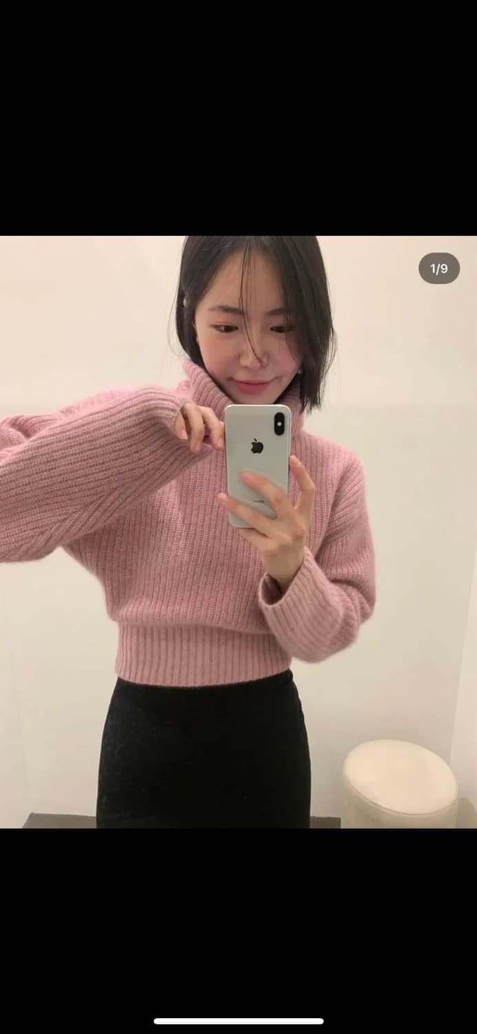 블러썸에이치컴퍼니 루엔 리버시블 니트 가디건/터틀넥 블랙 상품이미지2