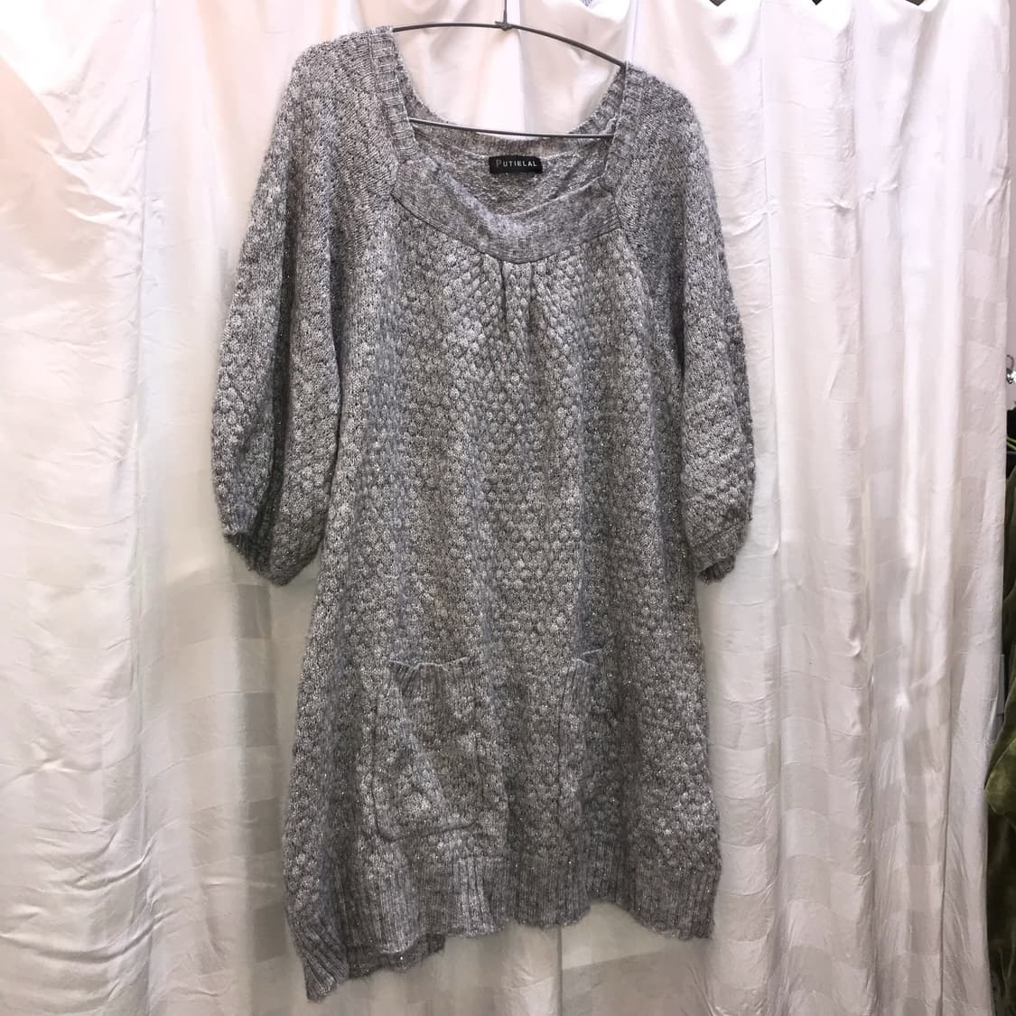 Putielal 하구미 사와코깔 모리걸 아방 니트 원피스 상품이미지3