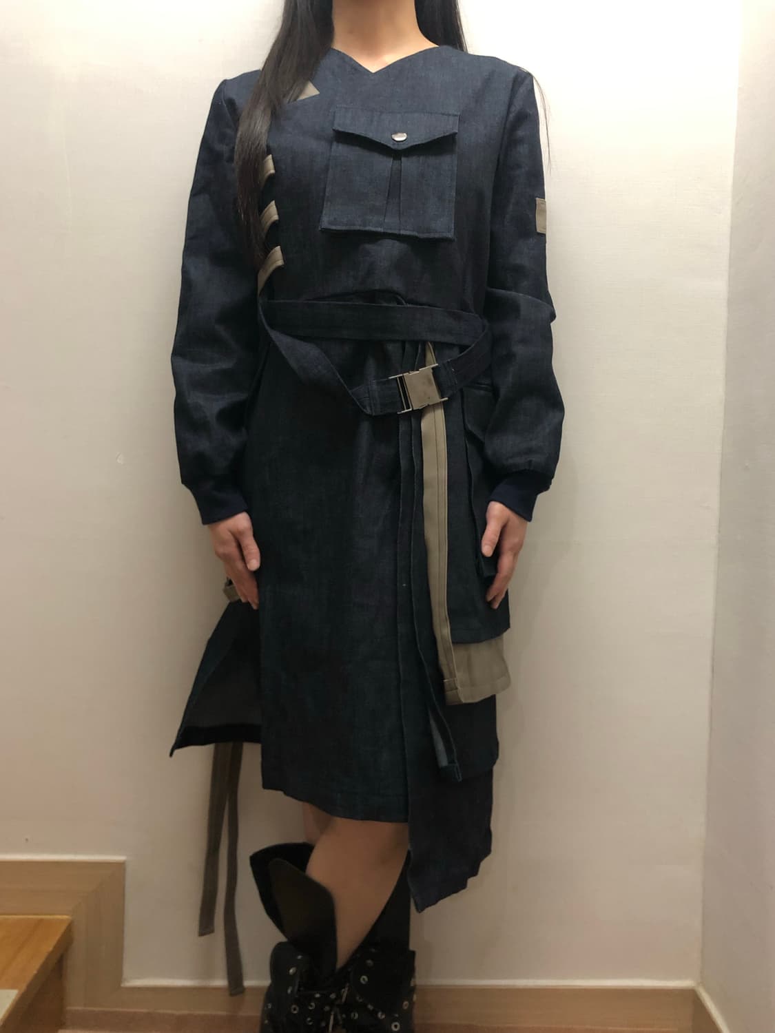 빈티지 데님 아방가르드 원피스 상품이미지2