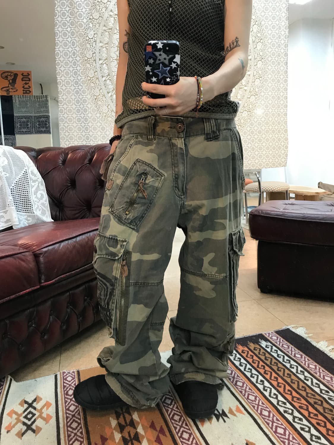 빈티지 카모 카고팬츠  상품이미지1